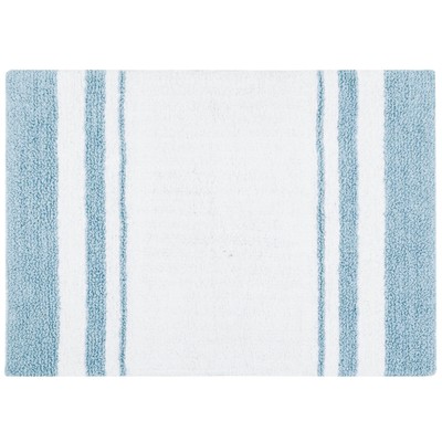 Reversible Spa Rug 100%-Cotton Striped Ultra Soft Water Fast Bath Non-Slip Ab...-image