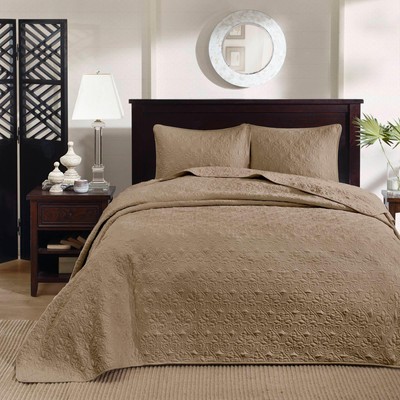 Madison Park Quebec 3 Piece Bedspread Set - King - Khaki-image