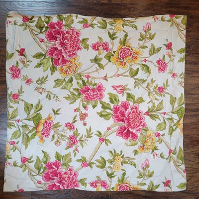 Pottery Barn Duvet Cover 4 Piece Set F/Q Floral Pink Cottage Farm 100% Cotton -image