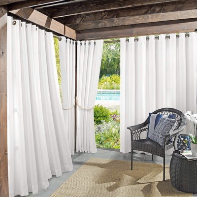 Marina Indoor/Outdoor UV Protectant Energy Efficient Grommet Curtain Panel-image