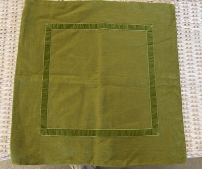 Pottery Barn*100% Linen w/Velvet Ribbon- Pillow Cover 20