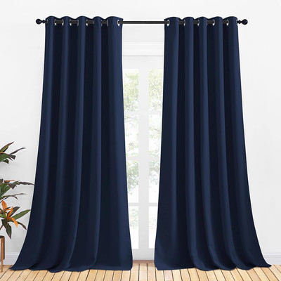Blackout Curtain Panels, Window Treatment Energy Saving Thermal Insulated Solid -image