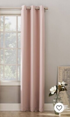 One Panel Blush Curtain Blackout Grommet Top Lichtenberg Sun Zero 40