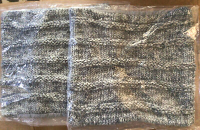 Pottery Barn Jazz Chunky Knit Pillow Cover Eucalyptus  20x20 Set /2 Hand Knit-image