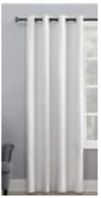 Sun Zero Columbia Insulated 100% Blackout Grommet Curtain Single 50x108 WhiteNEW-image