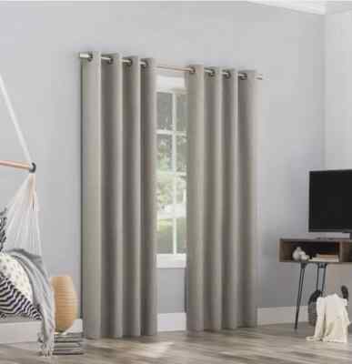 Sun Zero Extreme Blackout Curtain Panel (Color: Steel) - 52” x 84” - NEW-image