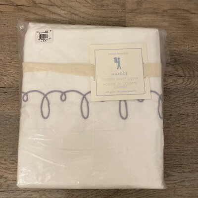 POTTERY BARN KIDS FULL/QUEEN DUVET COVER 100% COTTON MARGOT CORDED DUVET  $149-image