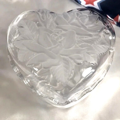 STUDIO NOVA Crystal Japan HEART Shaped Candy Dish-image