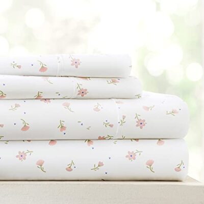 3 Piece Twin Bedding Sheet Set Pink Floral - Sleep Ever with These Ultra-Soft...-image