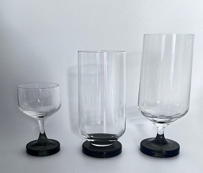 Stemware  Variation Smoke by Rosenthal Studio Line Base Glasses MCM-image