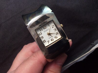 Studio Time Analog Quartz Wristwatch with a Gold Tone Cuff Band Works-image