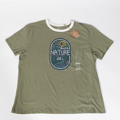 DIP t-shirt, eco friendly organic cotton, size XL, NWT, retro nature outdoors-image