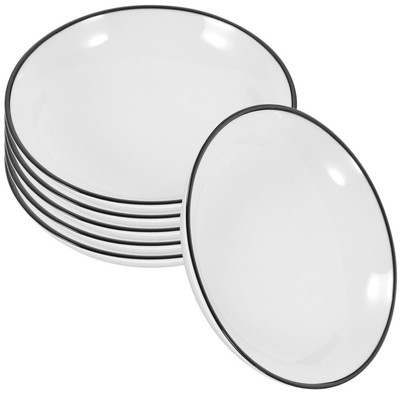 6 Pcs Large Salad Bowl Watercolor Platter Soy Dipping Dish Flavor Dish-image