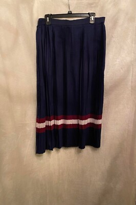NWT Dip Blue Pleated Skirt Size XL-image