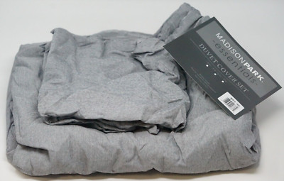 Madison Park Essentials Clay Modern 3-Pc. Duvet Cover Set - FULL / QUEEN - Grey-image