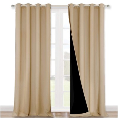 NICETOWN Thermal Insulated 100% Blackout Curtains, Sound Reducing Drapes with...-image