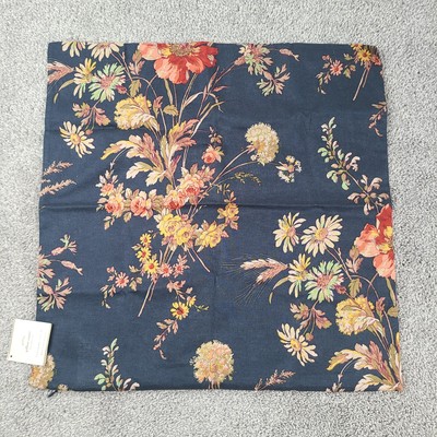 Pottery Barn Floral Print Decor Pillow Cover 20 x 20 Blue - Cottage Meadows-image
