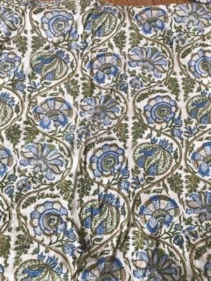 Pottery Barn Mia Floral Duvet Cover Blue King No Shams Chintz Rare🦩-image