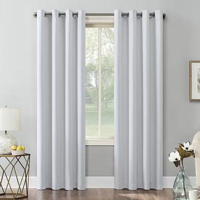 Sun Zero Preston Blackout Grommet Curtain Panel, 108
