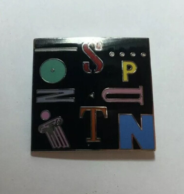 Vintage ACME Studio 1980s “Spuntino” Enamel Brooch Lapel Pin By ROD DYER-image
