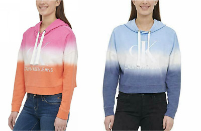 Calvin Klein Jeans Various Sizes and Colors Ladies' Dip Dye Cropped Hoodie-image