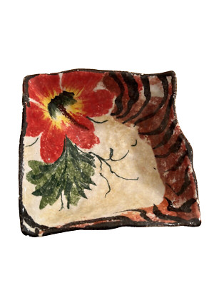 VTG Modigliani Multi Color Bowl Handcrafted Via Condotti Roma Italy-image