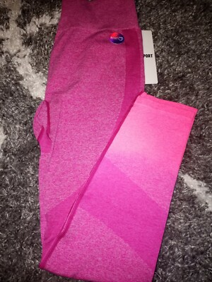 Vs pink ultimate high waist seamless tight new large marbled pink ombre dip-image