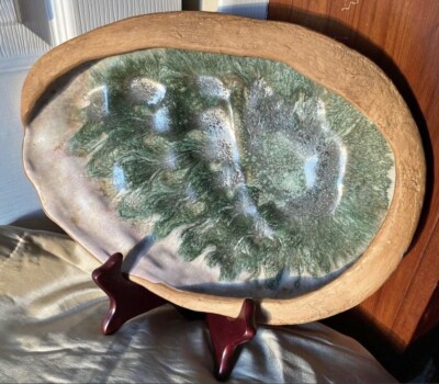 Large & Pristine Vintage Hammat Original Clam Shell Bowl ~13 1/4