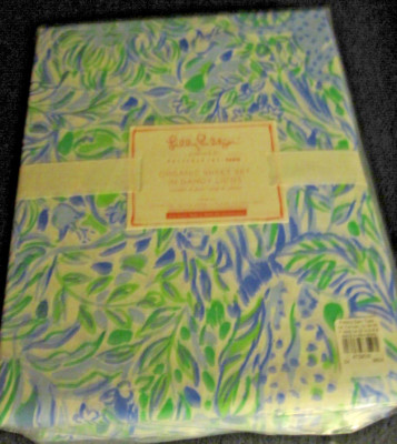 TWIN XL Lilly Pulitzer for Pottery Barn Teen Sheet Set in Dandy Lions - NWT-image