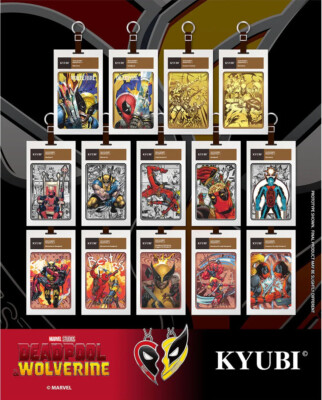 Kyubi Disney Card Charm Marvel Deadpool & Wolverine Metal Card 1 Card Blind Pack-image