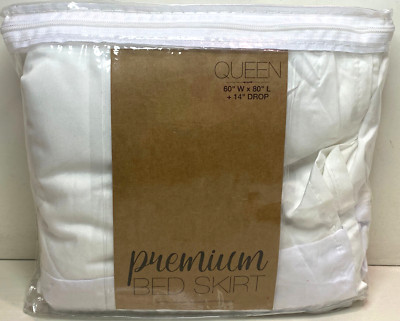 ienjoy Home Collection Pleated Bed Skirt Dust Ruffle Queen 14