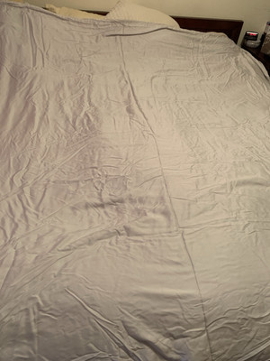 Pottery Barn Casual Tencel Soft Gray King Duvet Cover-image