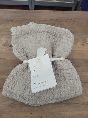 Pottery Barn King Sham.  Cloud Sham. Cafe au lait New without tags-image