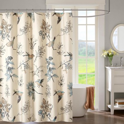 Madison Park Shower Curtain, Bird & Leaf 72