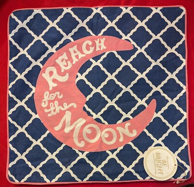 Pottery Barn Pillow cover 18 X 18 Reach for the Moon-image