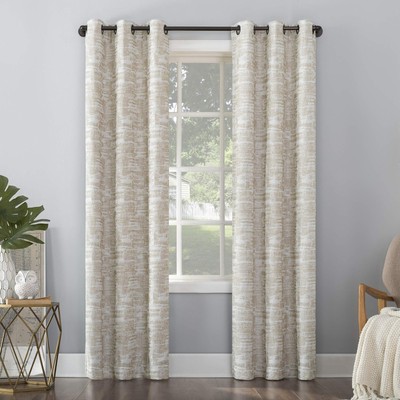 Parrish Distressed Grid Thermal Extreme Total Blackout Grommet Curtain Panel,...-image