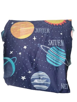 Pottery Barn Kids Solar System Glow-in-the-Dark Duvet Cover Twin Blue -image