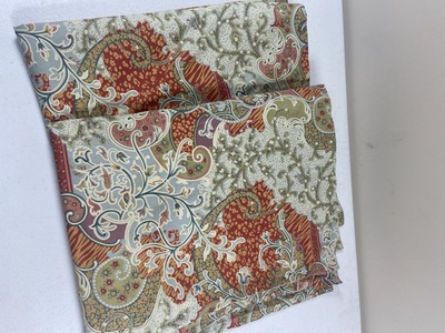 2Pc Pottery Barn MONREAL Paisley Standard Pillow Shams Italy 100% Cotton Cottage-image