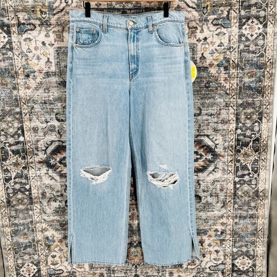 MOTHER SNACKS Jeans Women Size 29 Wide Leg High Waist Fun Dip Puddle Slice Hem-image