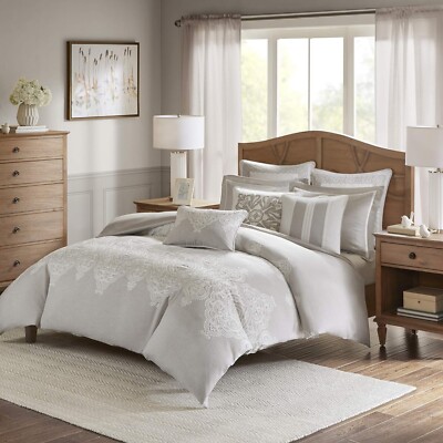 Madison Park Signature Manor Comforter King Set Luxury 9 Piece Oversized-image