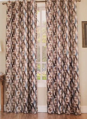 Sun Zero Stone Nova Printed Crushed Room Darkening Grommet Panel - 50x63