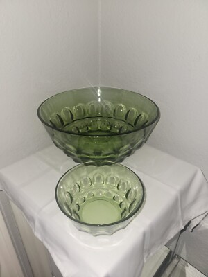 Vintage Glass Thumbprint Large 10