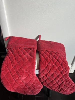 Pottery barn outlet Christmas stockings velvet-image