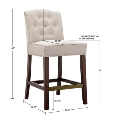 Tufted Counter Stool-image