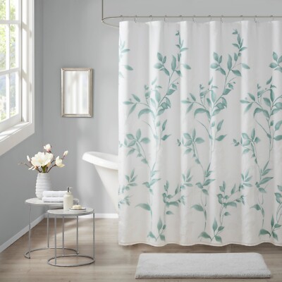 Madison Park Cecily Burnout Printed Shower Curtain-image