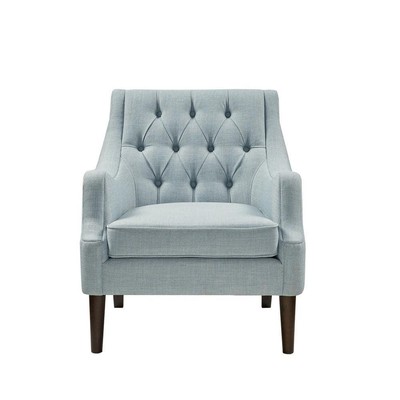 Madison Park Elle Dusty Blue Button Tufted Accent Chair-image