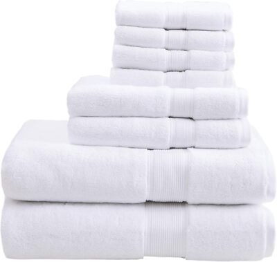 MADISON PARK SIGNATURE 800GSM 100% Cotton Luxurious Bath Towel Set Highly Absorb-image