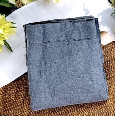 Pottery Barn Belgian Flax Linen 1 STANDARD SHAM - STEEL BLUE - NWOT-image