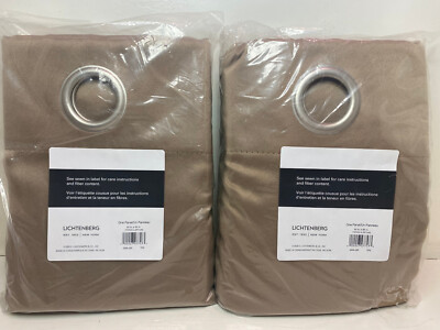Lichtenberg New York Grommet Curtain Panels (set of 2) in Taupe 54