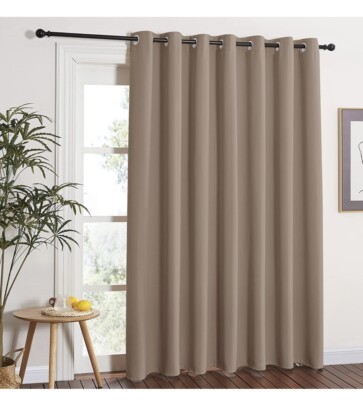 Nicetown Blackout Cappuccino Blinds Curtains Patio Sliding Doors 100” x 84” New-image